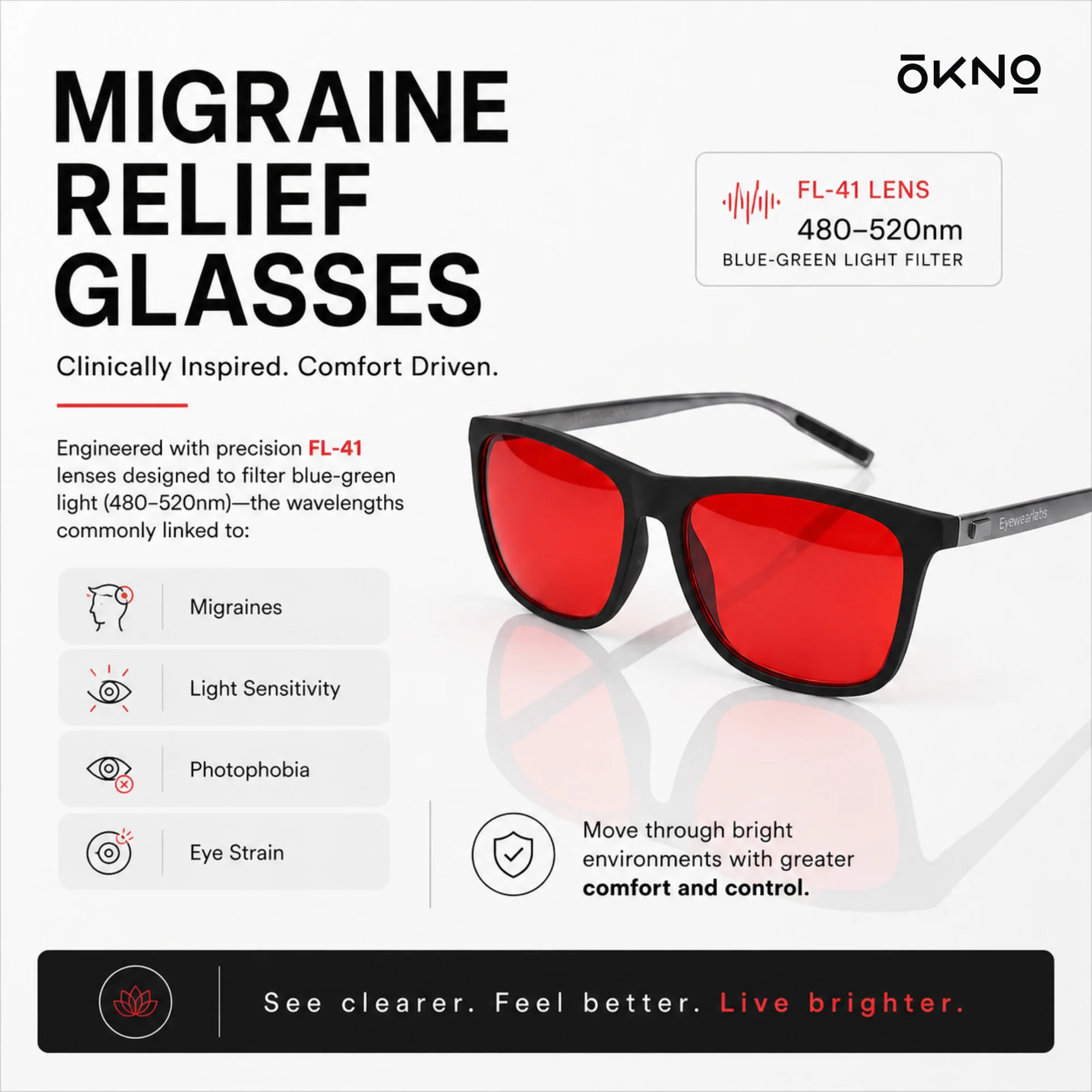 Andrew Silver | FL-41 Migraine Relief Glasses - Image 3