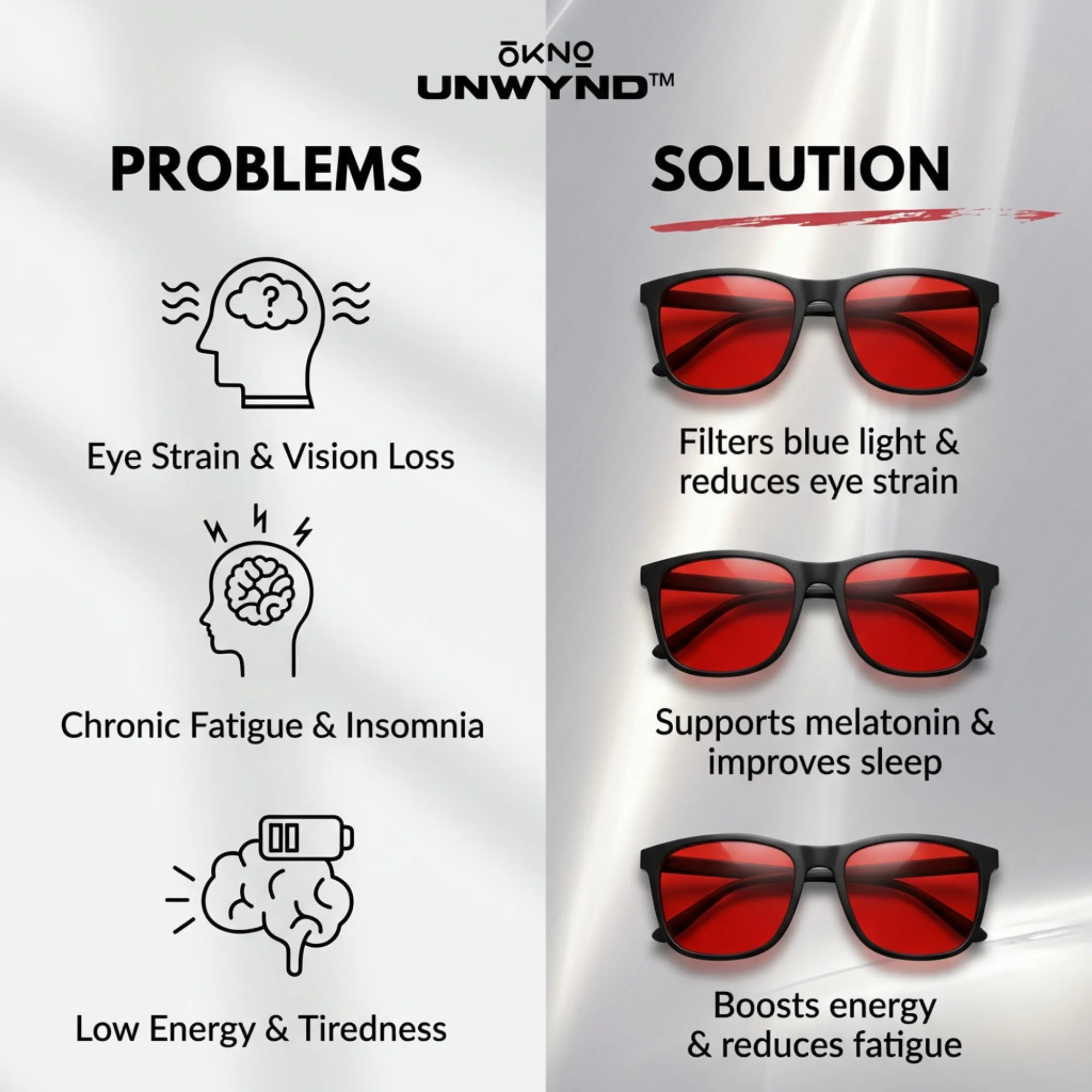 Atom Black | Deep Sleep & Fatigue Relief Glasses - Image 7