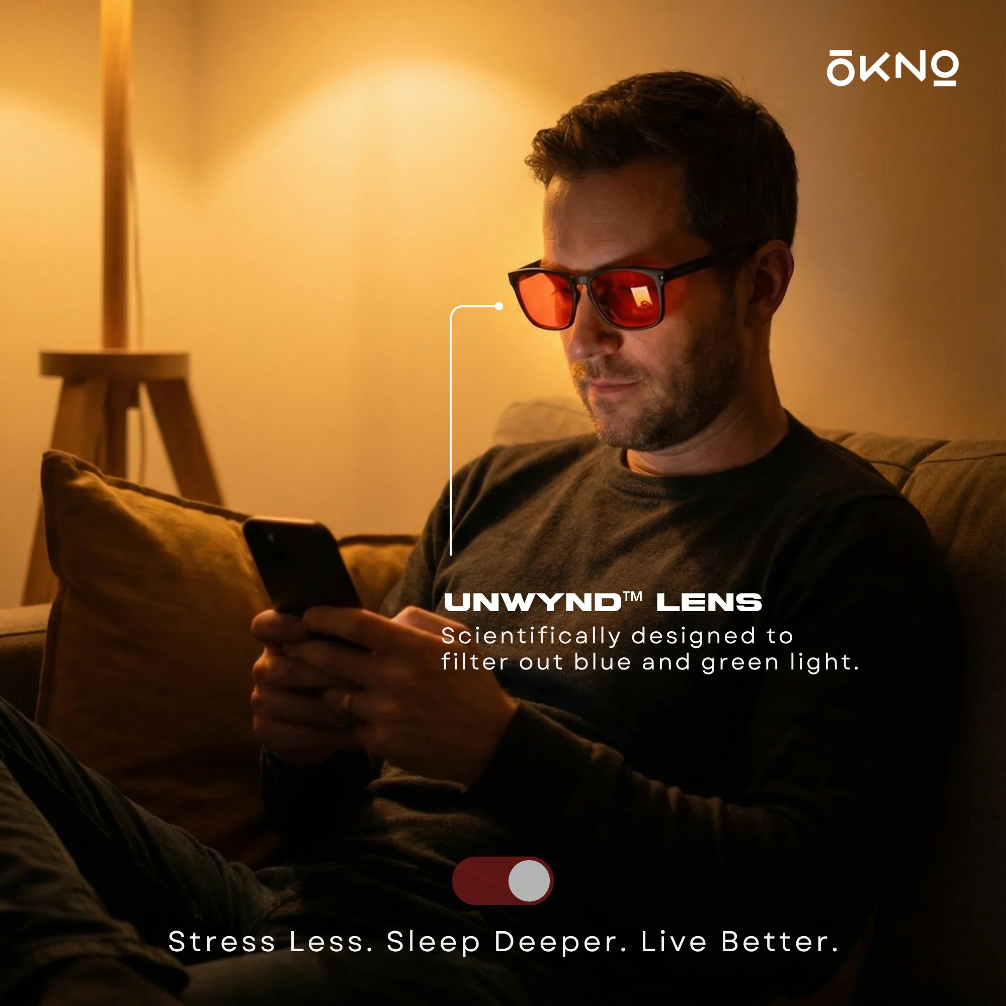 Barton Matte Black | Deep Sleep & Fatigue Relief Glasses - Image 2