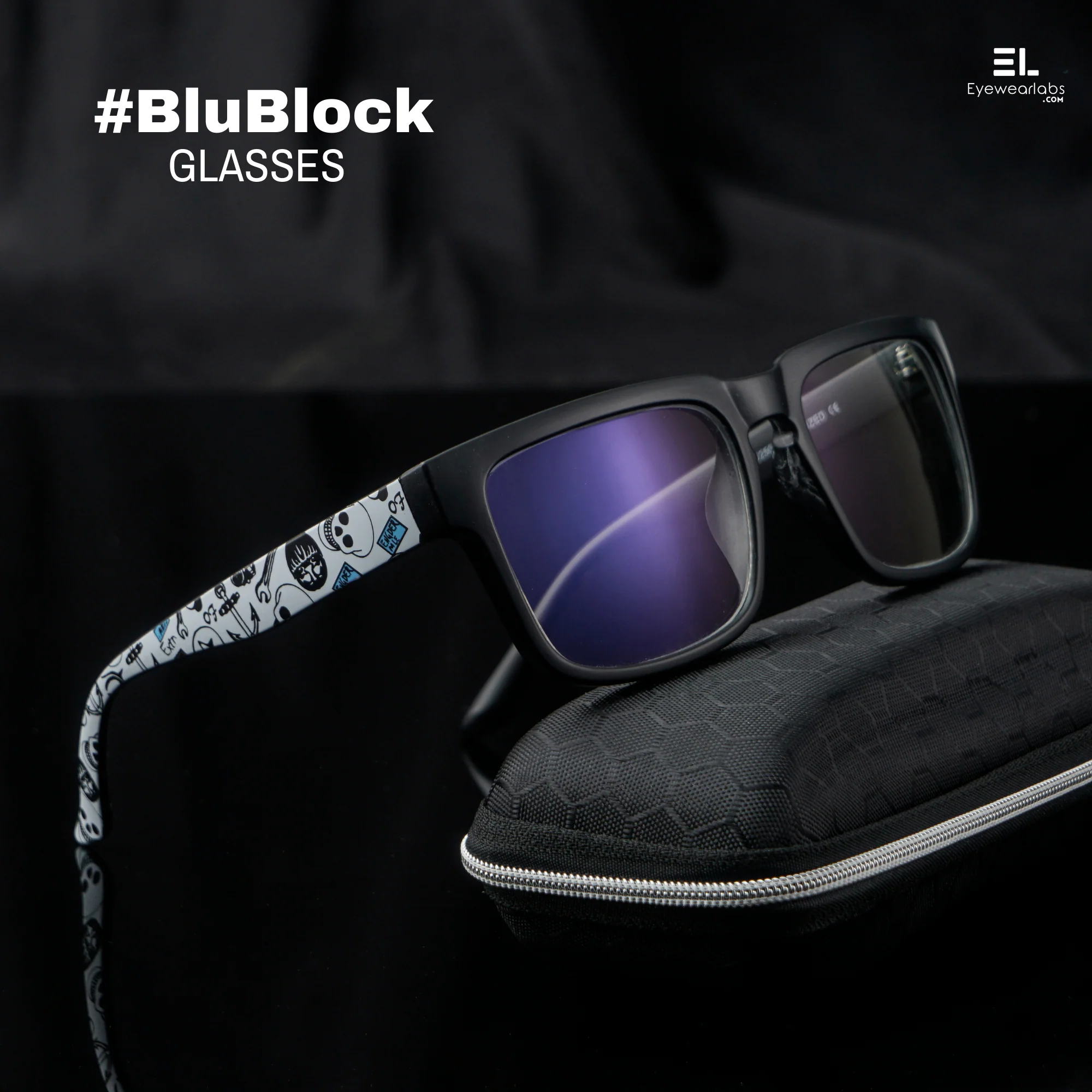 Dark-Skull Blue Light Glasses - Image 3