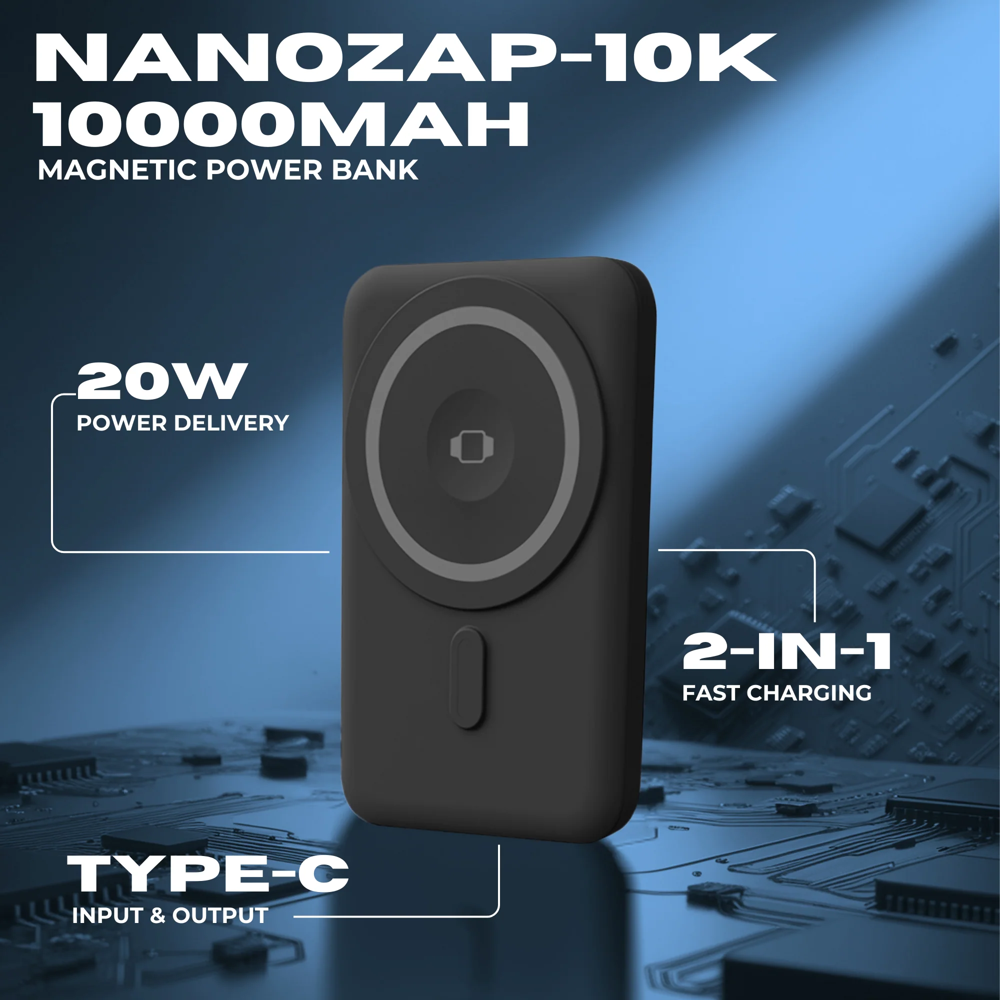 NanoZap 10K Wireless & Wired Power Bank - Image 3